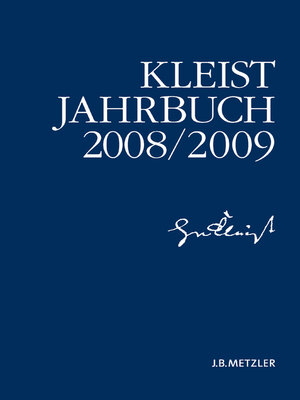 cover image of Kleist-Jahrbuch 2008/09
